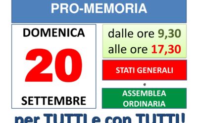 ASSEMBLEA – Domenica 20 settembre 2020