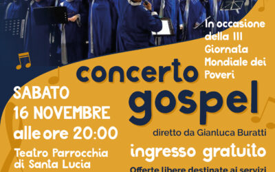 III GIORNATA MONDIALE DEI POVERI – CONCERTO SABATO 16/11 e OPEN DAY DOMENICA 17/11