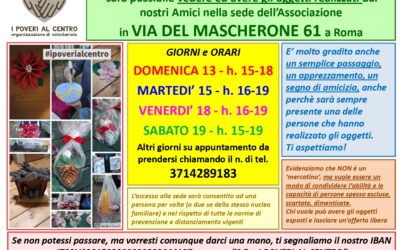 In luogo dell’evento annullato, TI INVITIAMO: VIENI PRIMA DI NATALE!