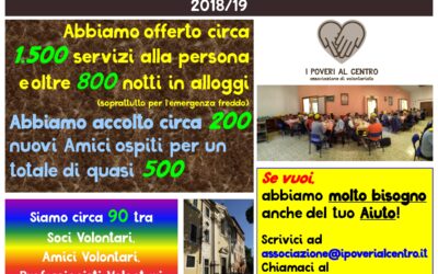 QUALCHE NUMERO DELL’ACCOGLIENZA E DEI SERVIZI DEL 2018-19